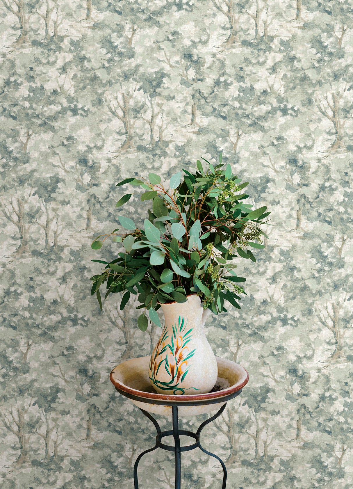 Thicket Teal by Chesapeake Forest Wallpaper – Brewster Home Fashions 4169-83111