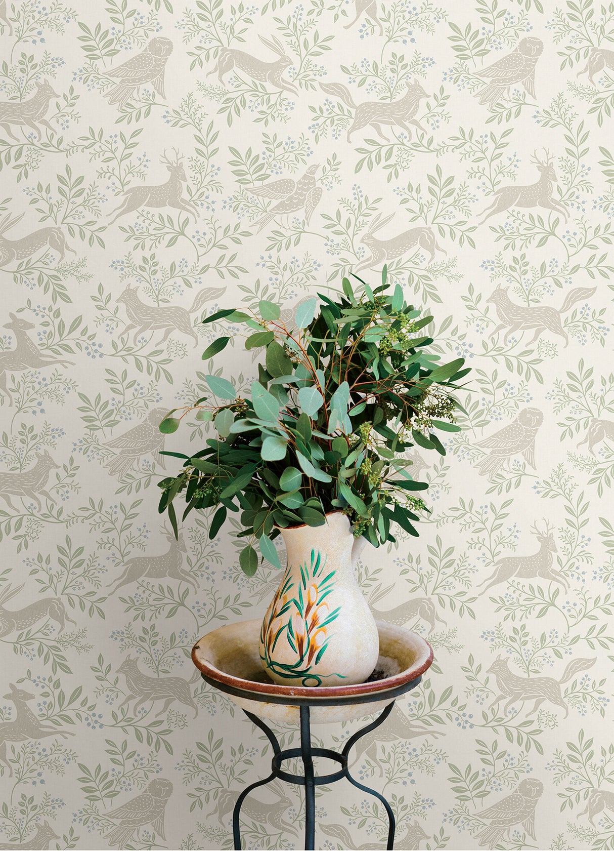 Revelry White by Chesapeake Forest Frolic Wallpaper – Brewster Home Fashions 4169-83113