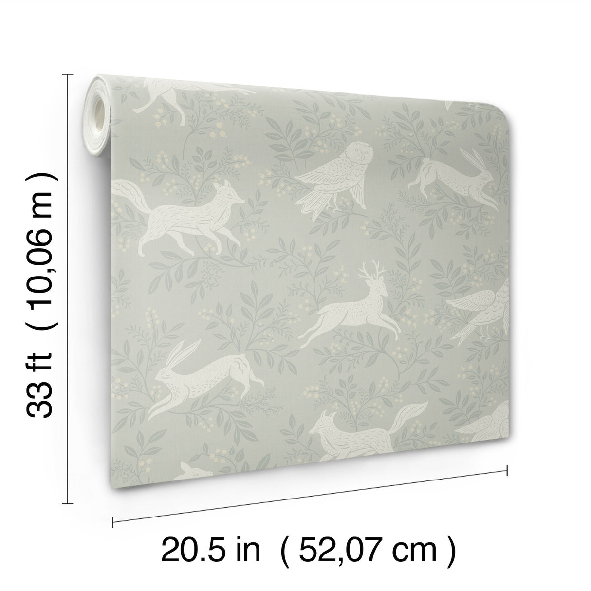 Revelry Sage Forest Frolic by Chesapeake Animals Wallpaper – Brewster Home Fashions 4169-83115