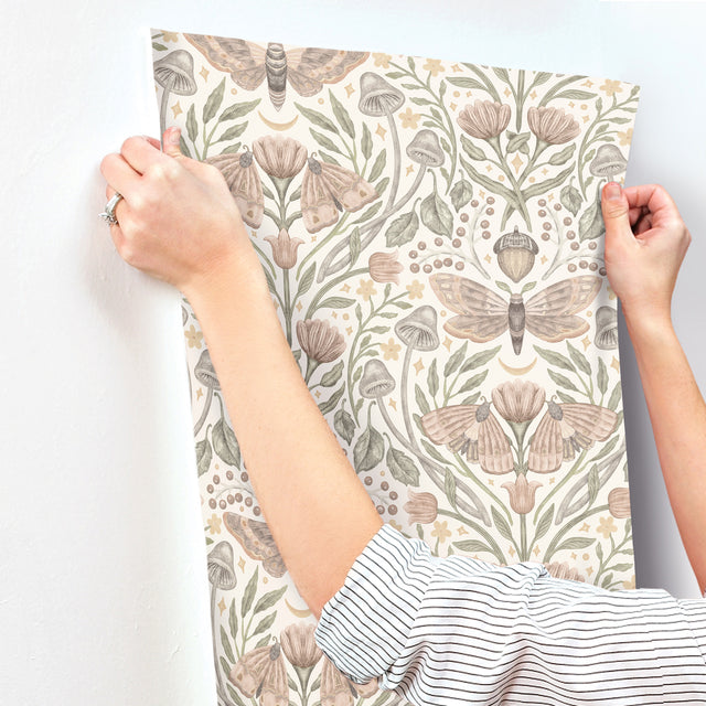 Mystic Moth Blush by Chesapeake Forest Magic Wallpaper – Brewster Home Fashions 4169-83119