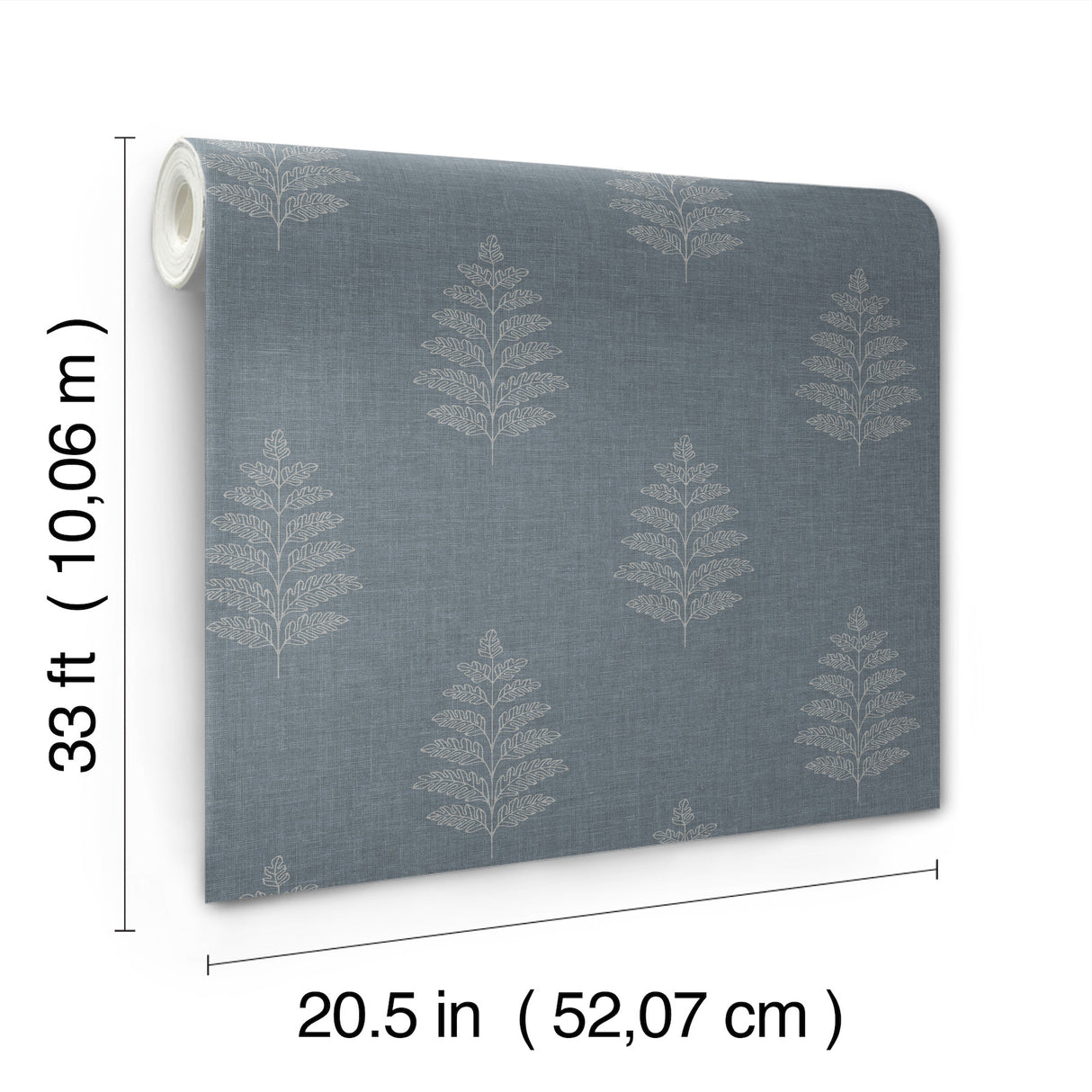 Frond Denim by Chesapeake Leaf Wallpaper – Brewster Home Fashions 4169-83127