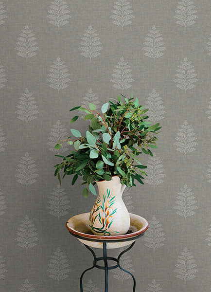 Frond Charcoal by Chesapeake Leaf Wallpaper – Brewster Home Fashions 4169-83128