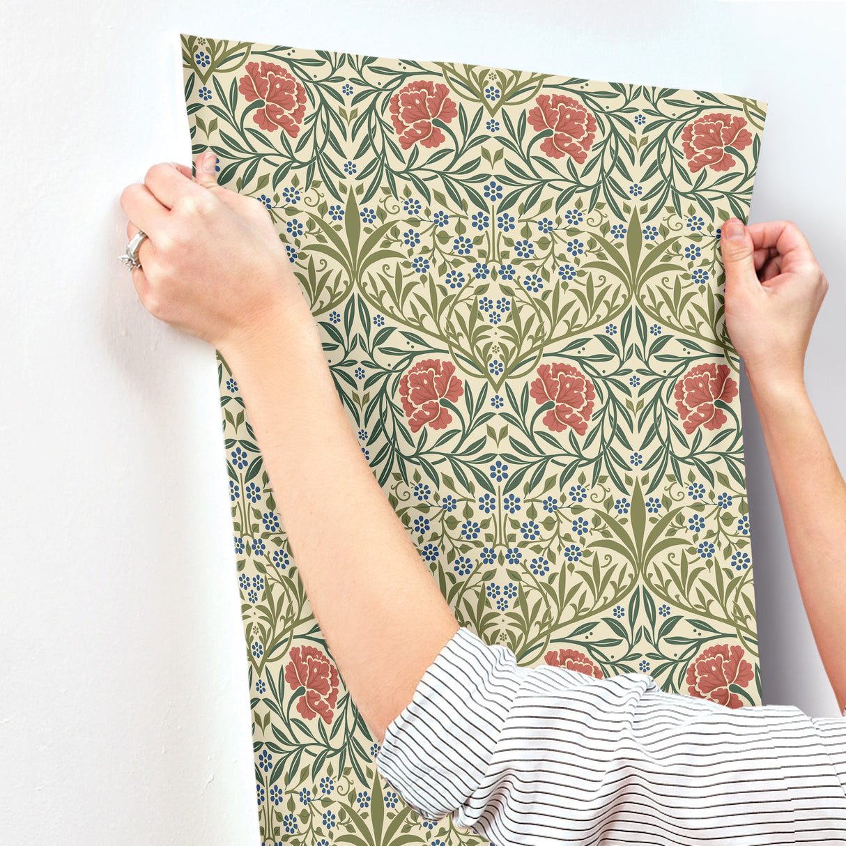 Oxford Union Green by A-Street Prints Floral Vines Wallpaper – Brewster Home Fashions 4171-82043