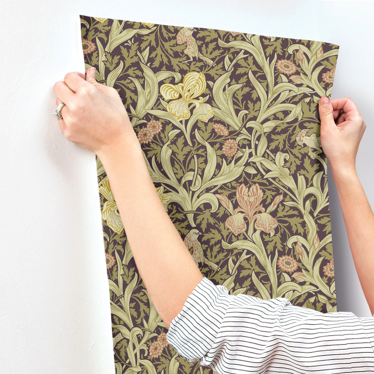 Iris Plum by A-Street Prints Wild Gardens Wallpaper – Brewster Home Fashions 4171-82052