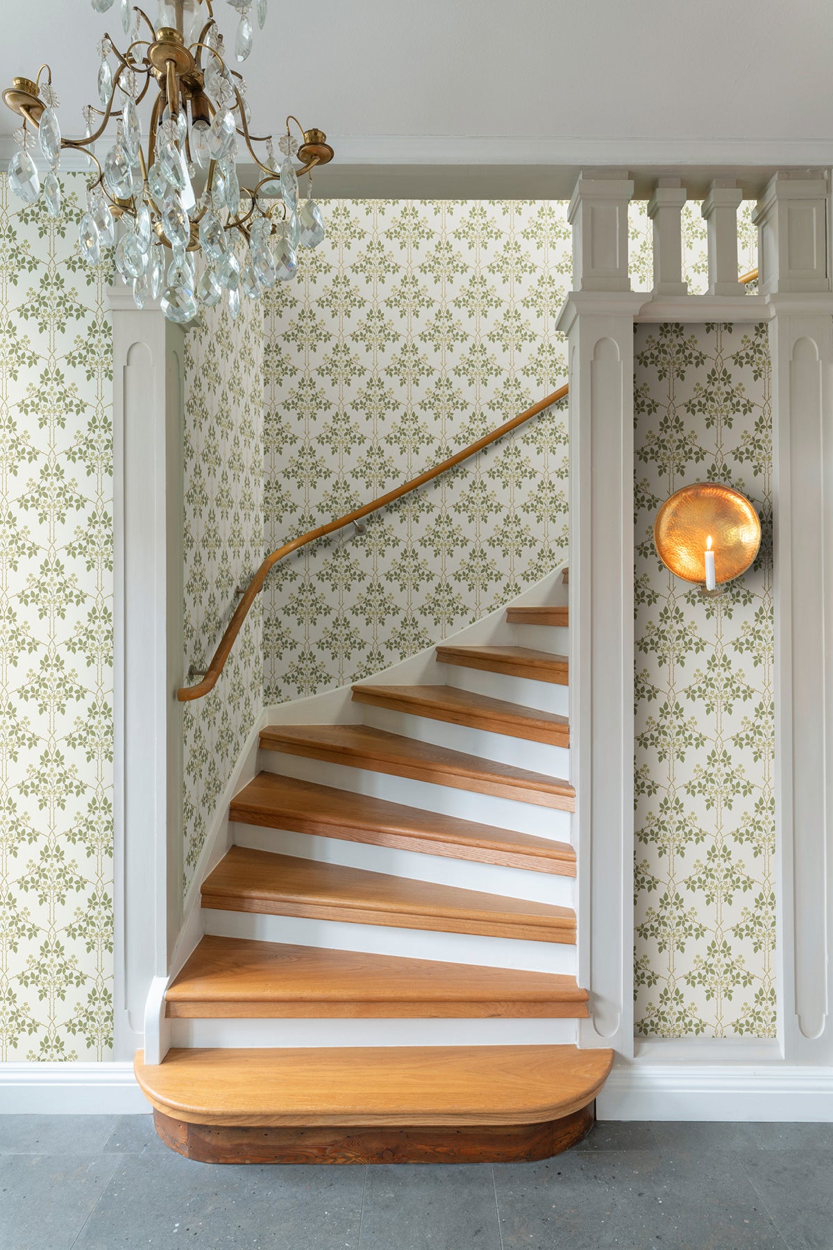Blackberry Chartreuse by A-Street Prints Vine Trellis Wallpaper – Brewster 4171-82053