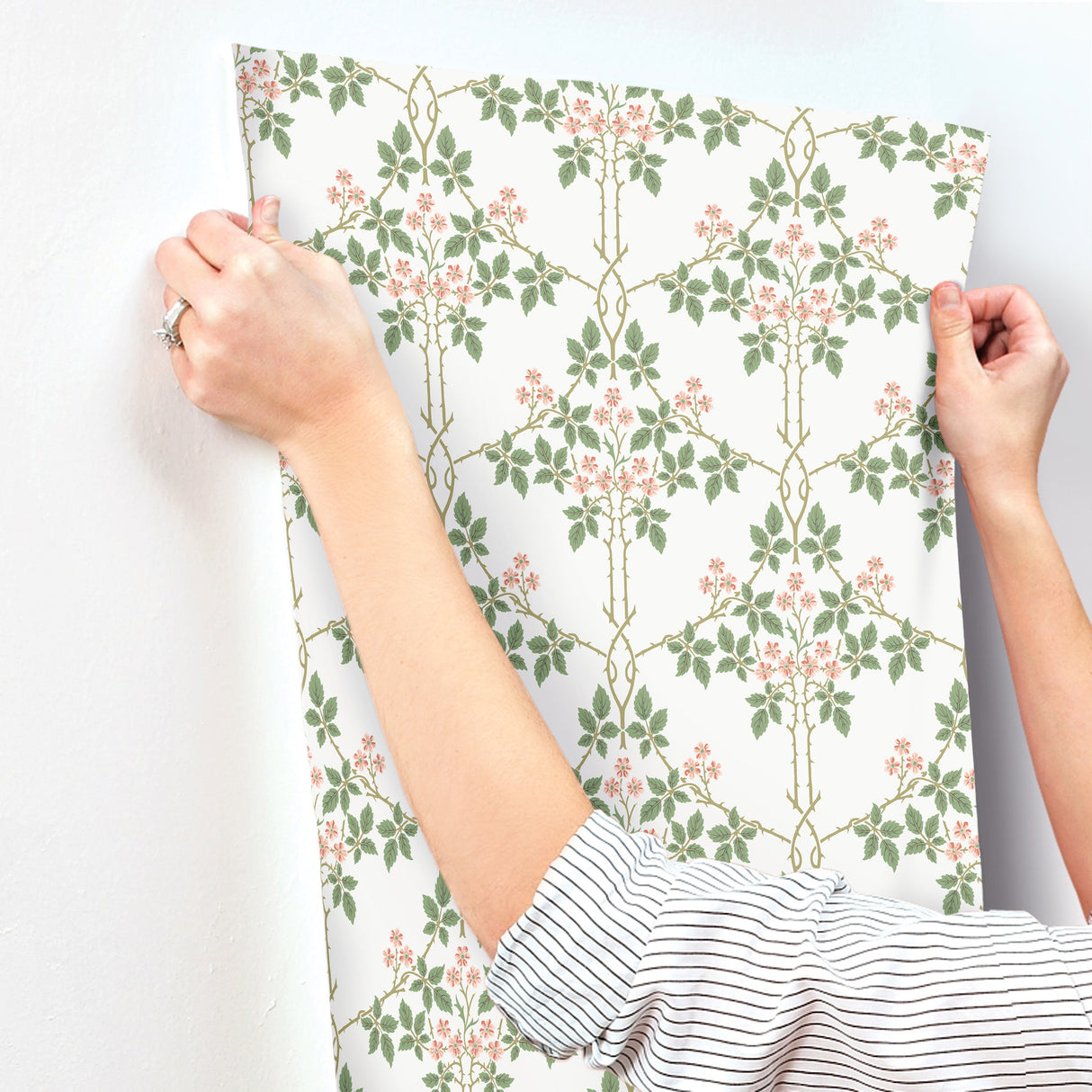 Blackberry Pink by A-Street Prints Vine Trellis Wallpaper – Brewster Home Fashions 4171-82054