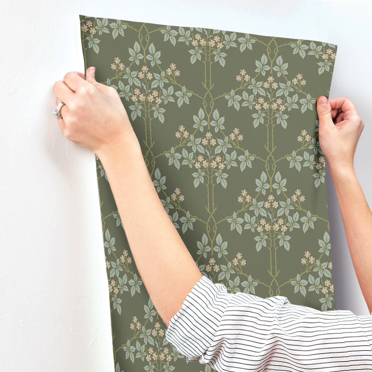 Blackberry Grey by A-Street Prints Vine Trellis Wallpaper – Brewster Home Fashions 4171-82055