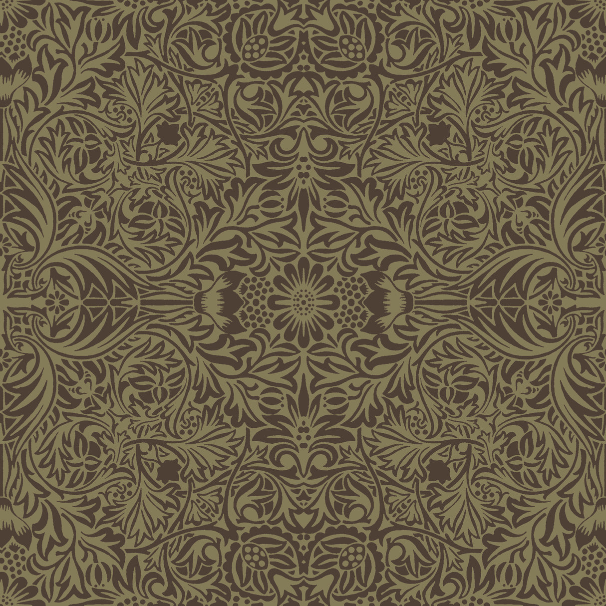 Ceiling Brown Intricate Floral Wallpaper by A-Street Prints