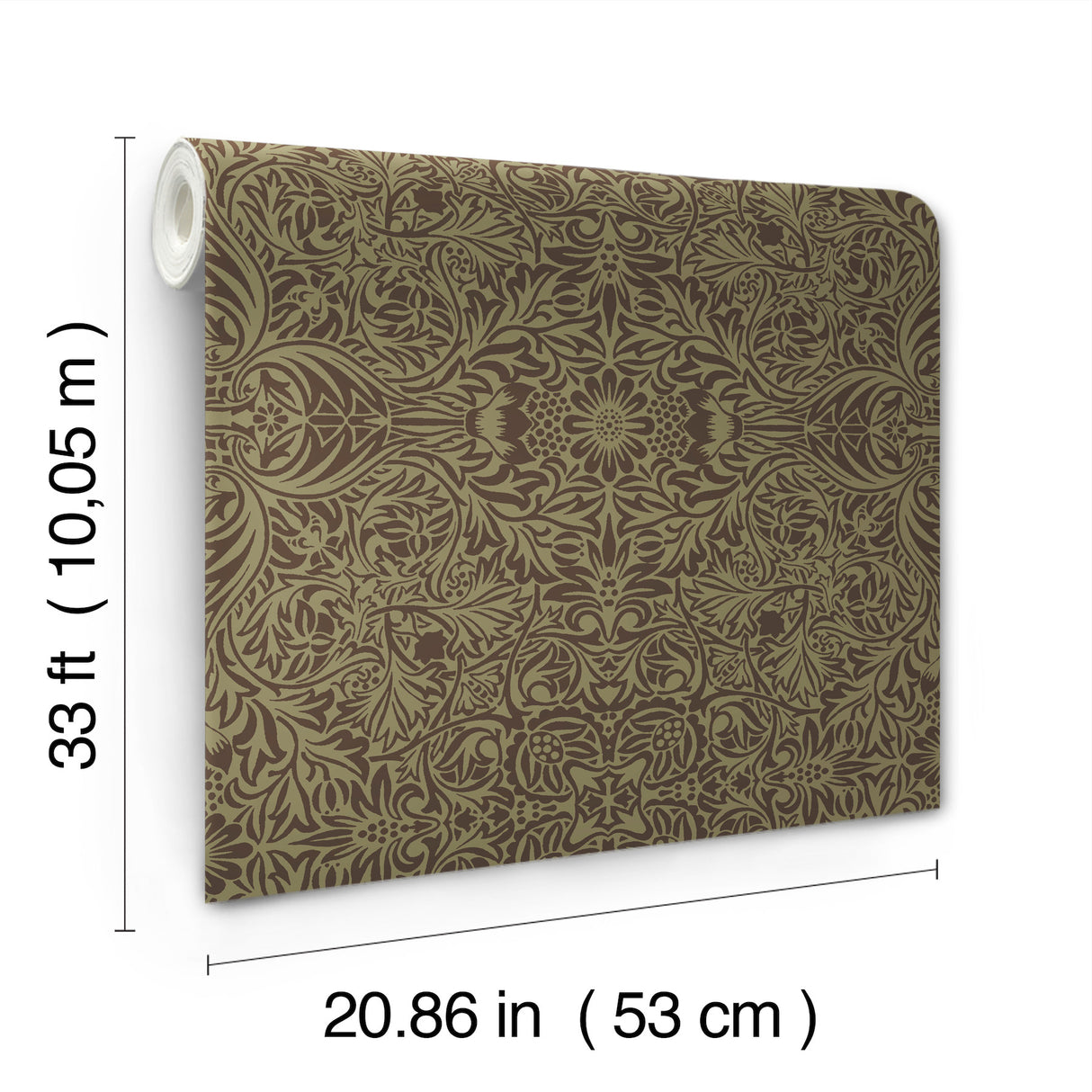 Ceiling Brown by A-Street Prints Intricate Floral Wallpaper- Brewster Home Fashions 4171-82072