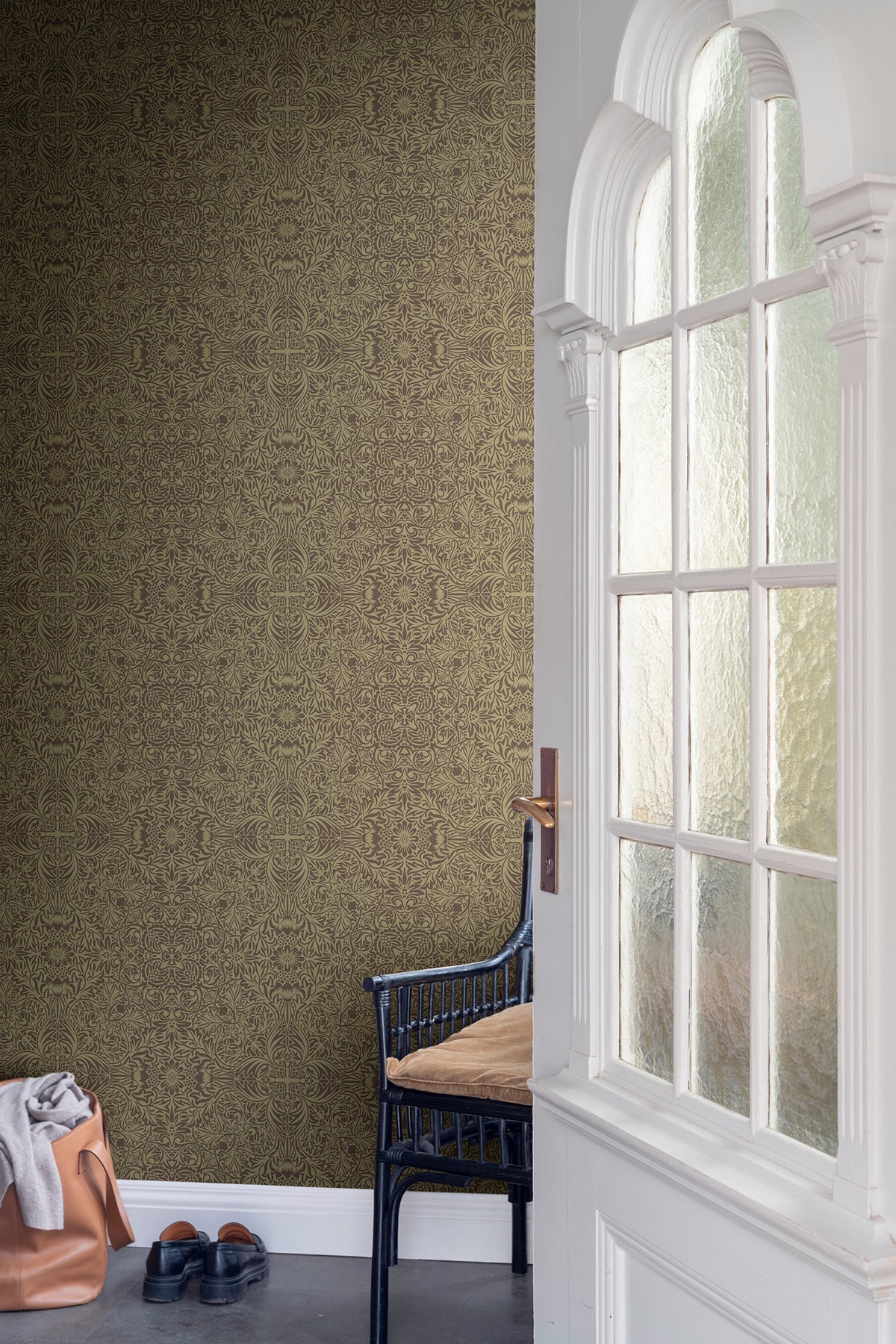 Ceiling Brown by A-Street Prints Intricate Floral Wallpaper- Brewster Home Fashions 4171-82072