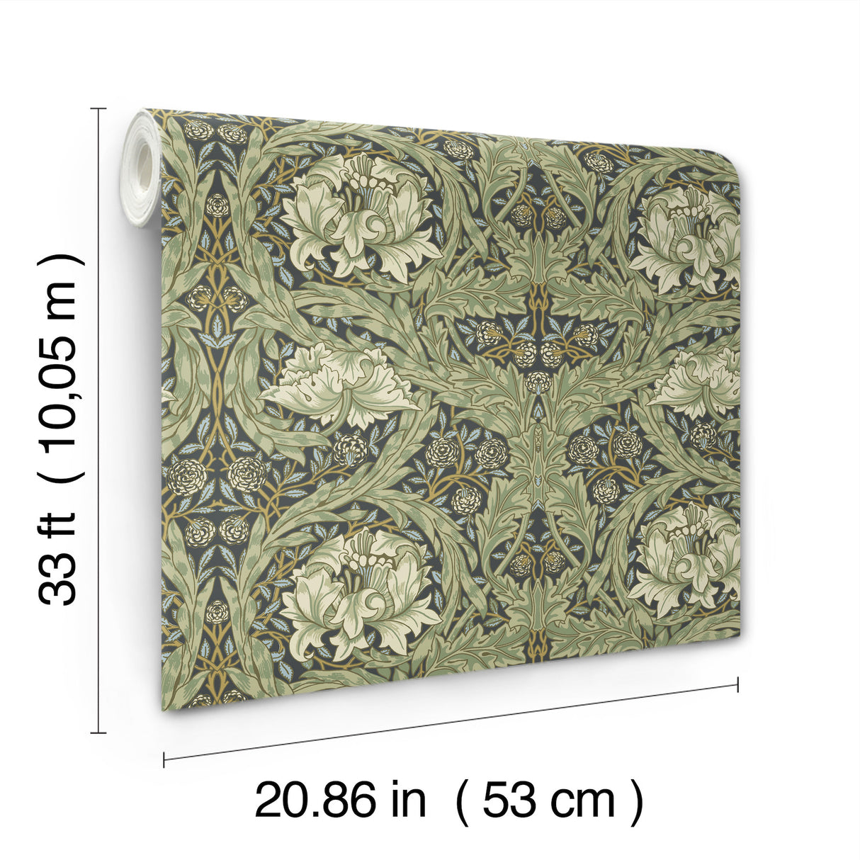 African Marigold Sea Green by A-Street Prints Floral Wallpaper- Brewster Home Fashions 4171-82075