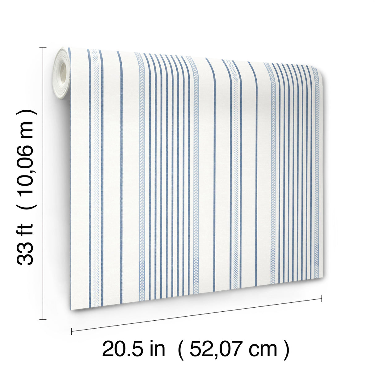 Navarres Stripe Blue by A-Street Prints Faux Linen Wallpaper- A-Street Prints 4172-27484