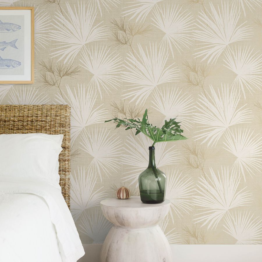 Hatteras Champagne Palms by A-Street Prints Tropical Botanical Wallpaper – A-Street Prints 4172-27489