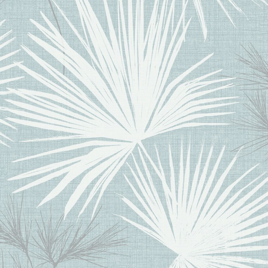 Hatteras Sky Blue Palms Wallpaper by A-Street Prints