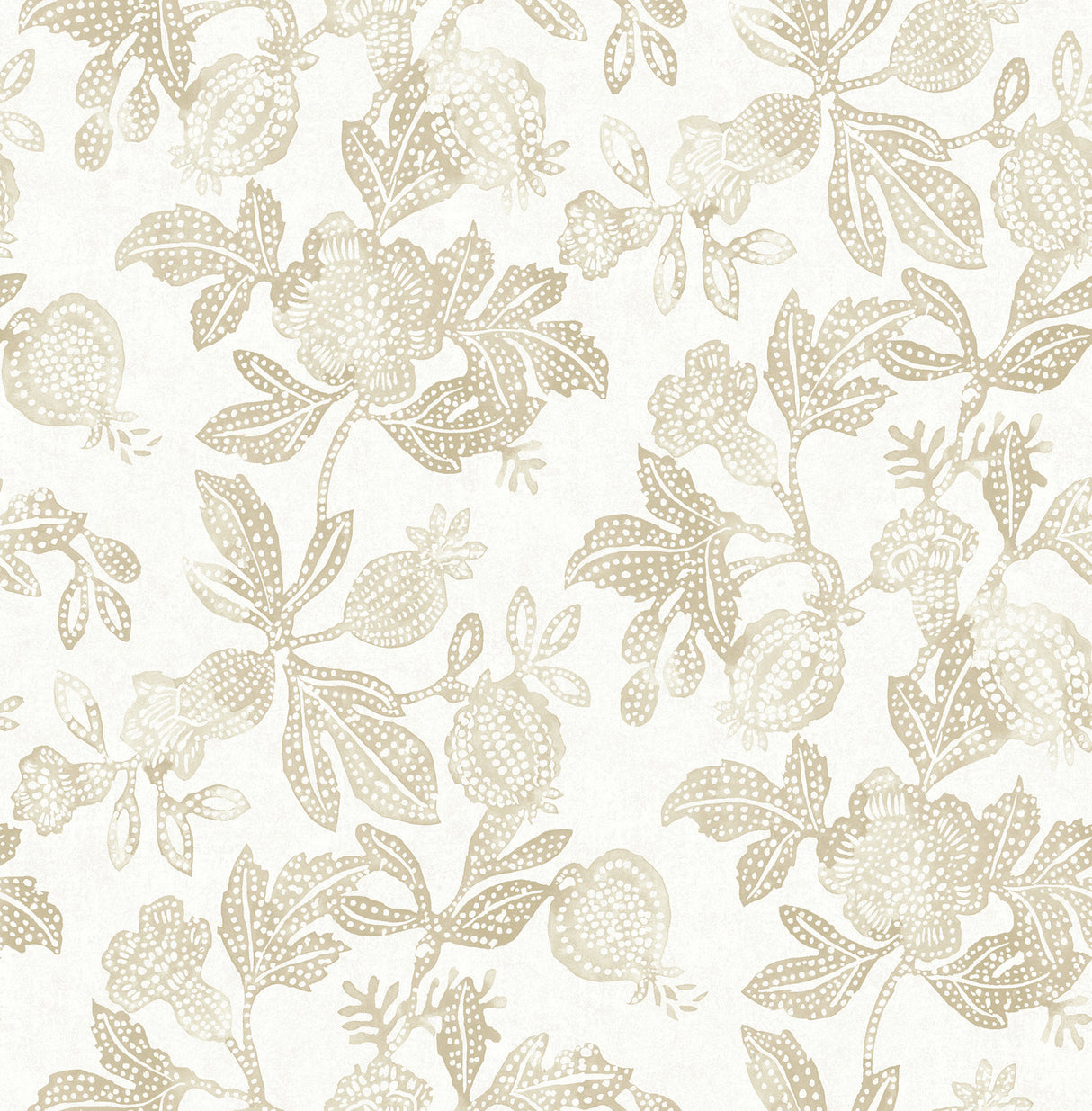 Beach Rose Champagne Floral Fruits Wallpaper roll and pattern
