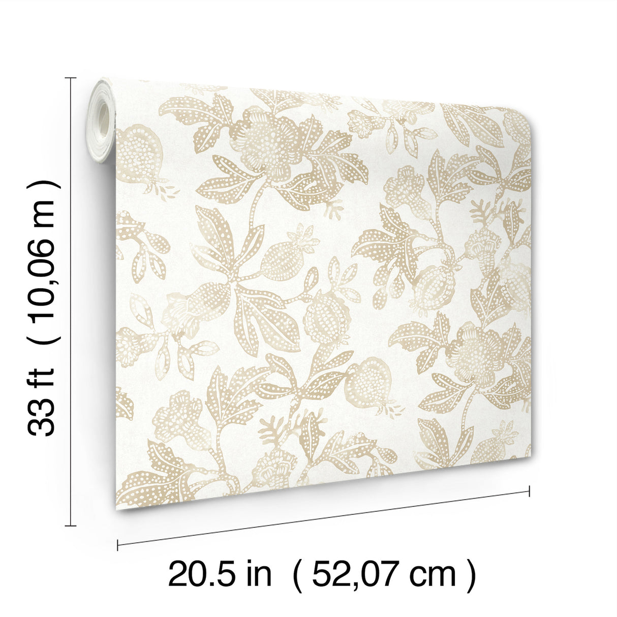 Beach Rose Champagne by A-Street Prints Floral Fruits Wallpaper- A-Street Prints 4172-27495