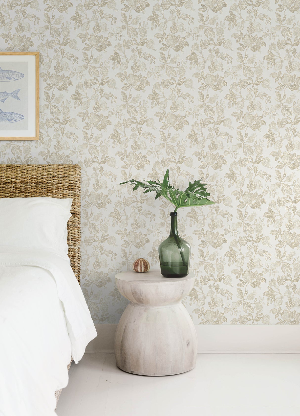 Beach Rose Champagne by A-Street Prints Floral Fruits Wallpaper- A-Street Prints 4172-27495