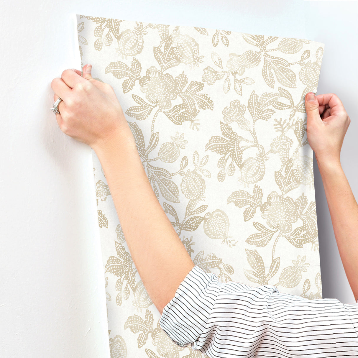 Beach Rose Champagne by A-Street Prints Floral Fruits Wallpaper- A-Street Prints 4172-27495
