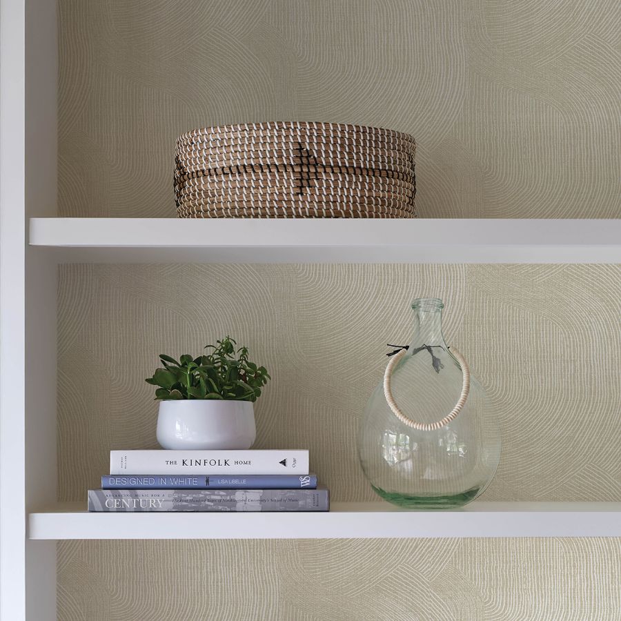Folly Champagne by A-Street Prints Zen Swirls Wallpaper – A-Street Prints 4172-27504