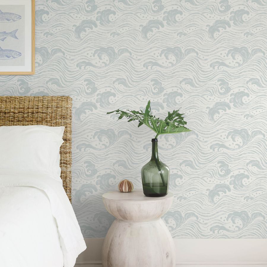 Swell Light Blue by A-Street Prints Ocean Wave Wallpaper – A-Street Prints 4172-27509