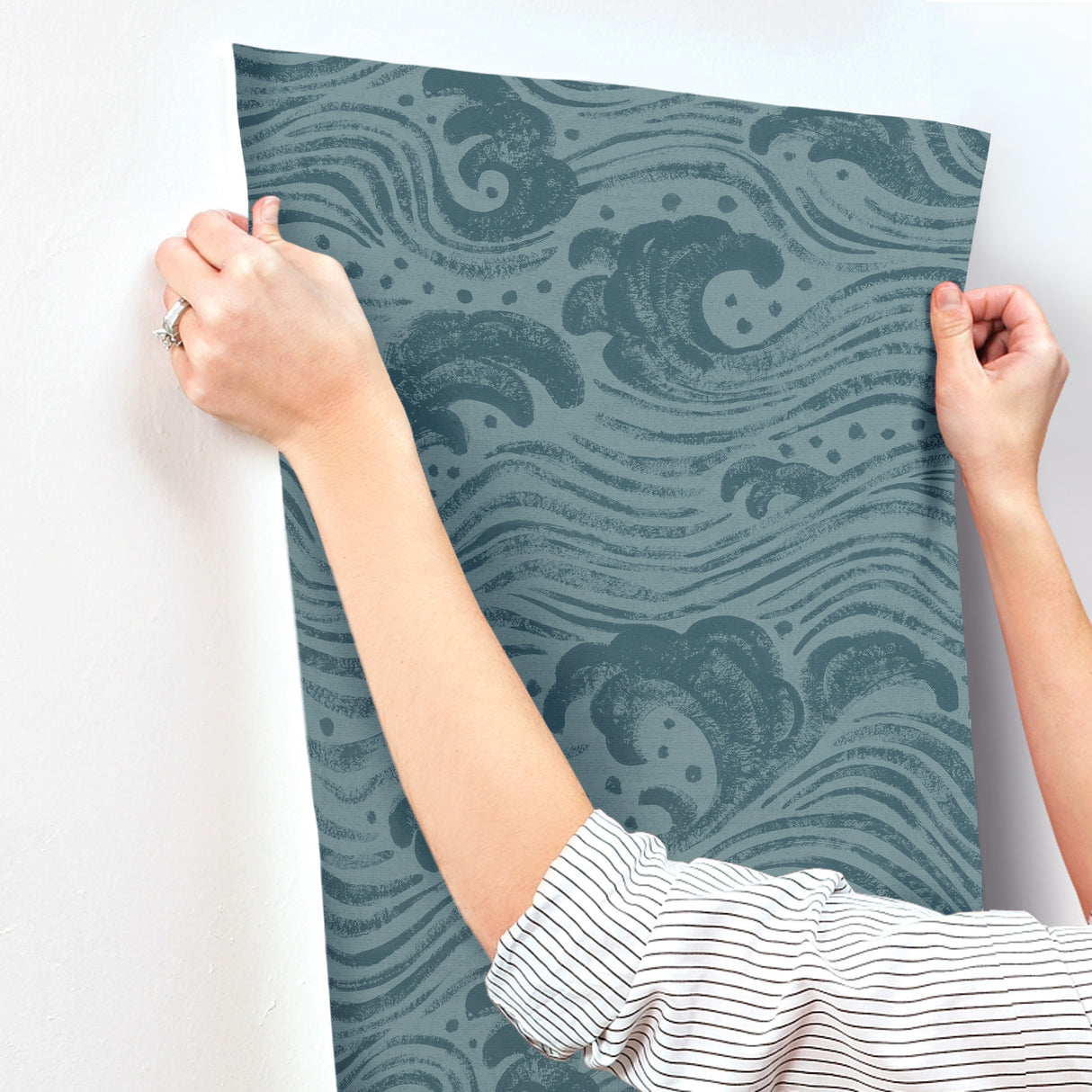 Swell Teal by A-Street Prints Ocean Wave Wallpaper – A-Street Prints 4172-27511
