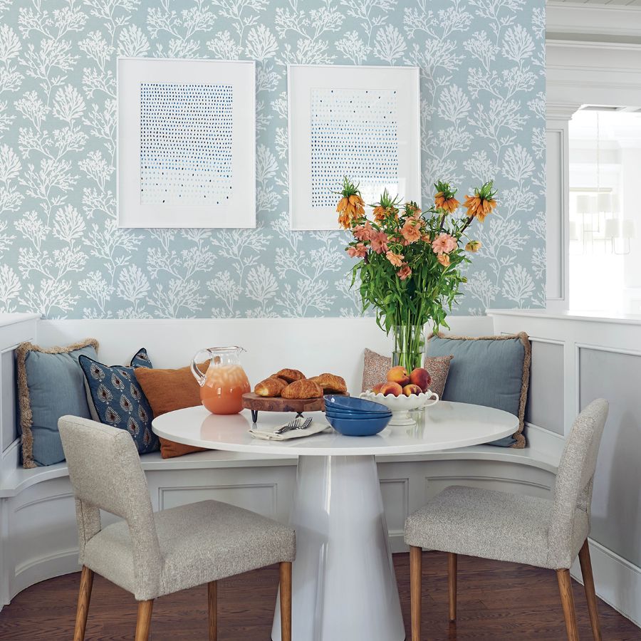 Tortuga Sky Blue by A-Street Prints Coral Weave Wallpaper – A-Street Prints 4172-82003