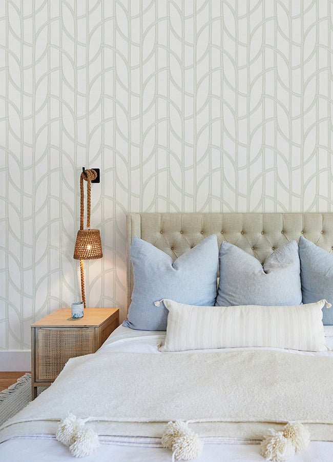 Salvo Light Green by A-Street Prints Curved Contours Wallpaper – A-Street Prints 4172-82009