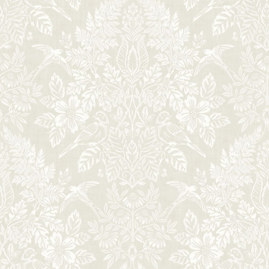 Finch Ivory Woodland Damask Wallpaper – A-Street Prints 4173-27624