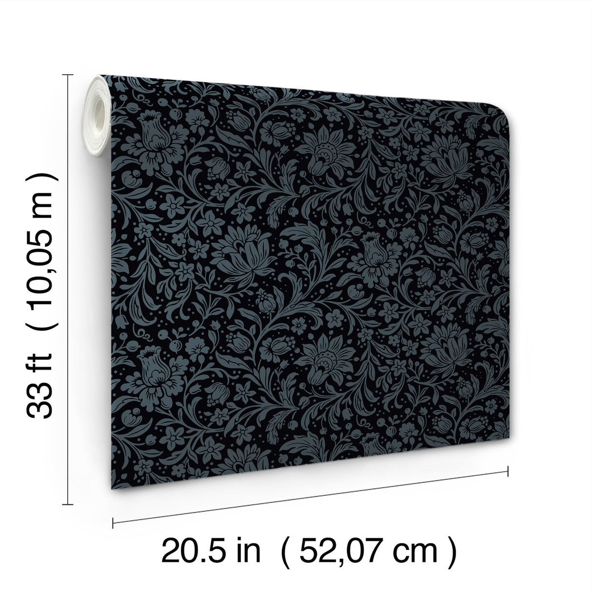 Hague Dark Blue by Chris Loves Julia Floral Trail Wallpaper – A-Street Prints 4173-27626