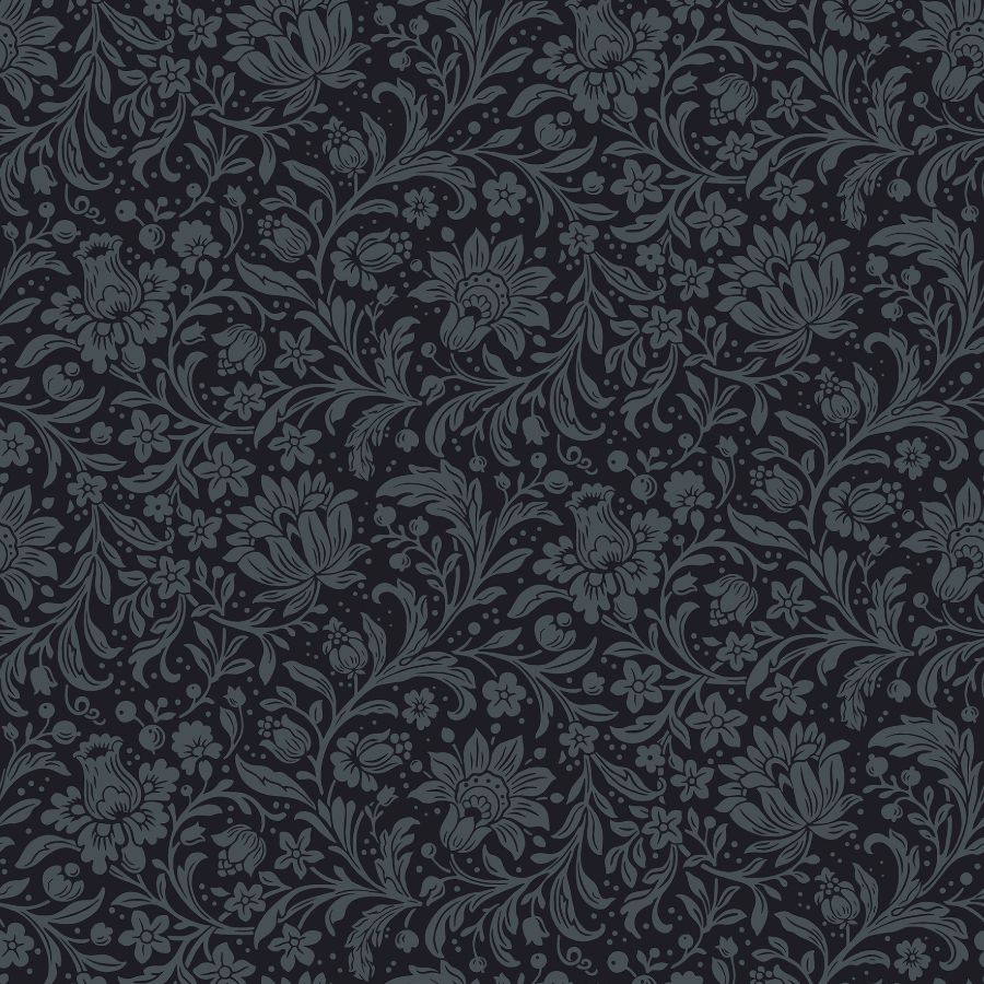Hague Dark Blue Floral Trail Wallpaper by A-Street Prints