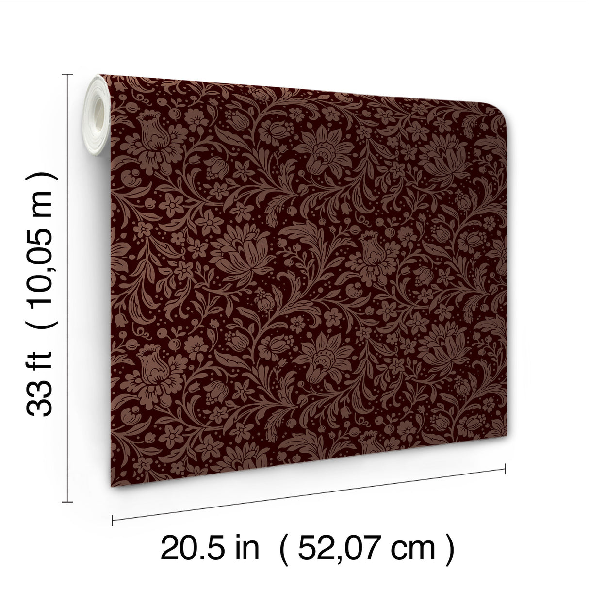 Hague Burgundy by Chris Loves Julia Floral Trail Wallpaper – A-Street Prints 4173-27627