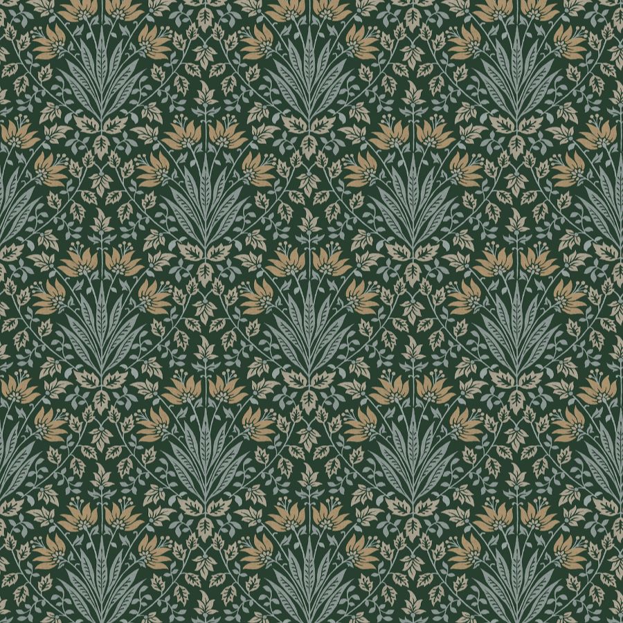 Woodbury Evergreen Floral Damask Wallpaper by A-Street Prints, Chris Loves Julia collection