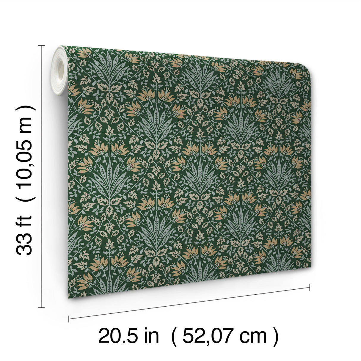 Woodbury Evergreen by Chris Loves Julia Floral Damask Wallpaper – A-Street Prints 4173-27631