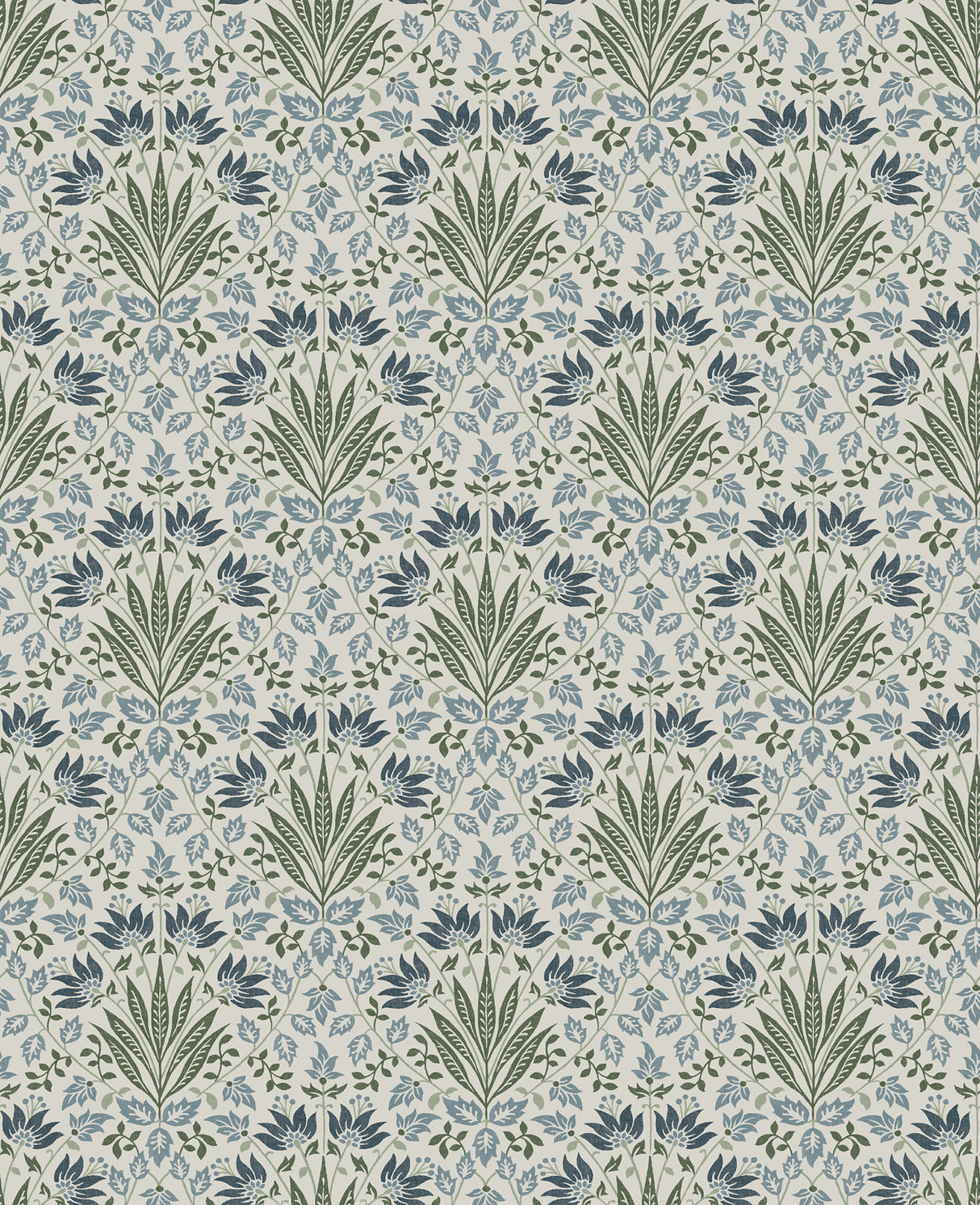 Woodbury Blue Floral Damask Wallpaper by A-Street Prints, Chris Loves Julia collection