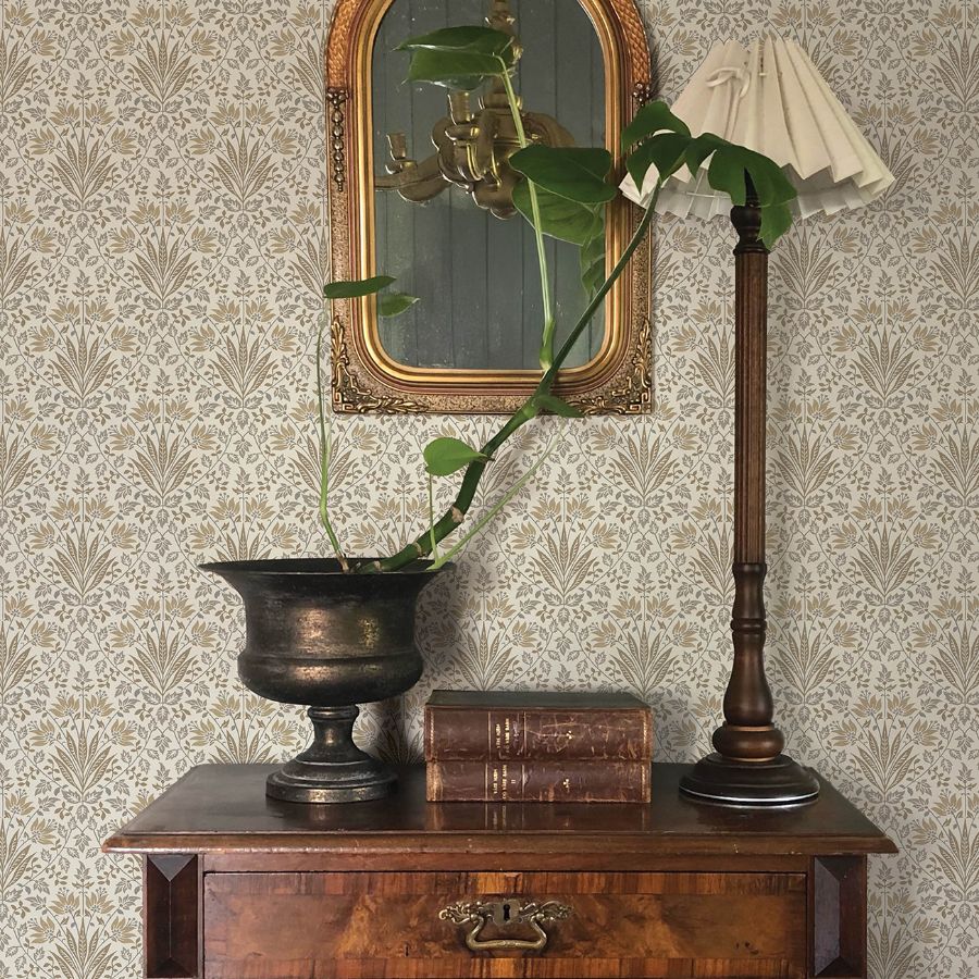 Woodbury Brown by Chris Loves Julia Floral Damask Wallpaper – A-Street Prints 4173-27633