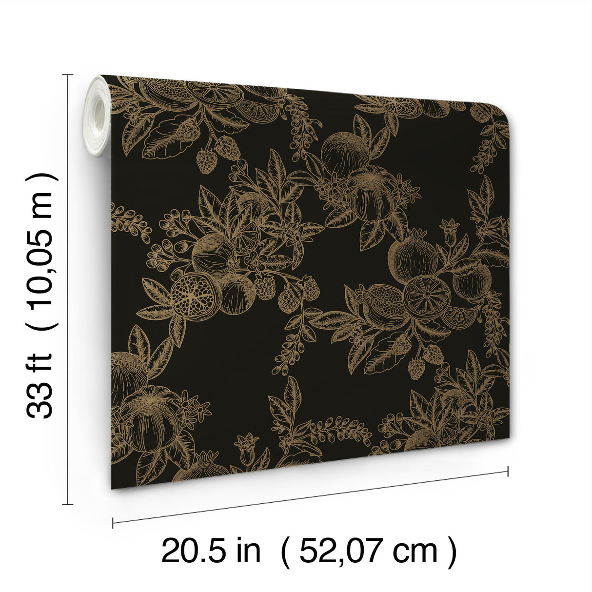 Gerty Gold by Chris Loves Julia Fruit Toile Wallpaper – A-Street Prints 4173-27635