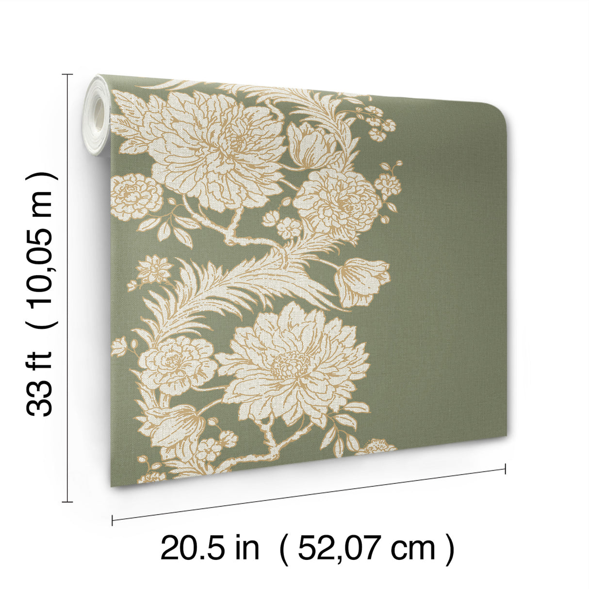 Gisela Green by Chris Loves Julia Floral Columns Wallpaper – A-Street Prints 4173-27639