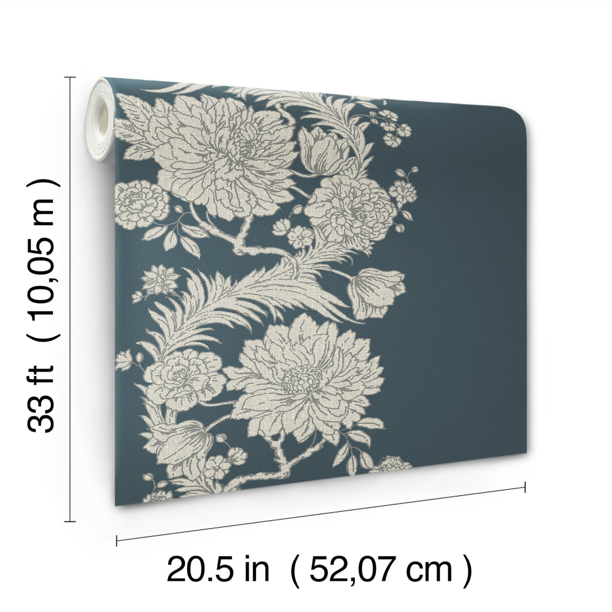 Gisela Blue by Chris Loves Julia Floral Columns Wallpaper – A-Street Prints 4173-27642