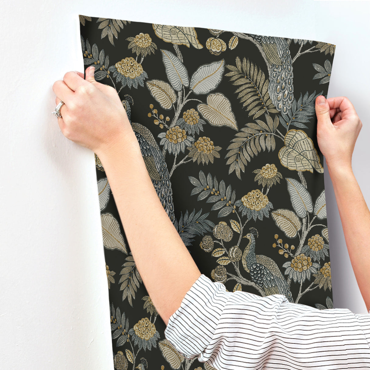 Geneva Black by Chris Loves Julia Peacock Paradise Wallpaper – A-Street Prints 4173-27646