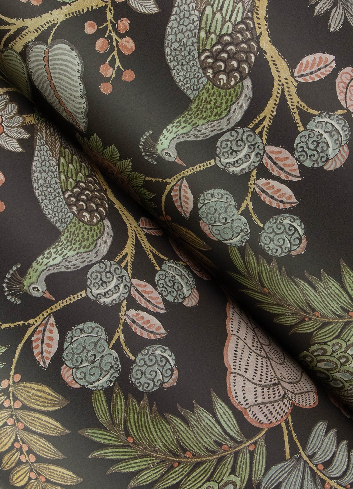 Geneva Chocolate Peacock Paradise by Chris Loves Julia Wallpaper – A-Street Prints 4173-27647