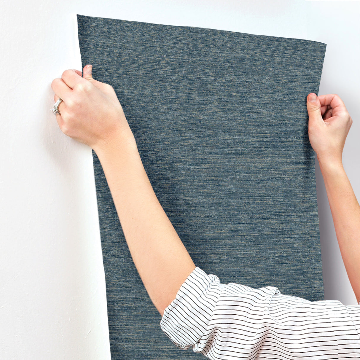 Roderick Dark Blue by Chris Loves Julia Textured Wallpaper – A-Street Prints 4173-27649