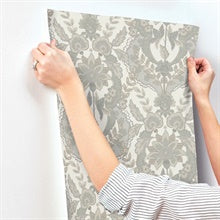 Collins Light Blue by Chris Loves Julia Damask Wallpaper – A-Street Prints 4173-27655