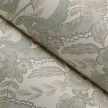 Collins Light Blue by Chris Loves Julia Damask Wallpaper – A-Street Prints 4173-27655