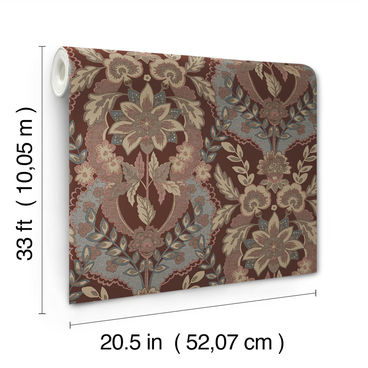 Collins Plum by Chris Loves Julia Damask Wallpaper – A-Street Prints 4173-27656