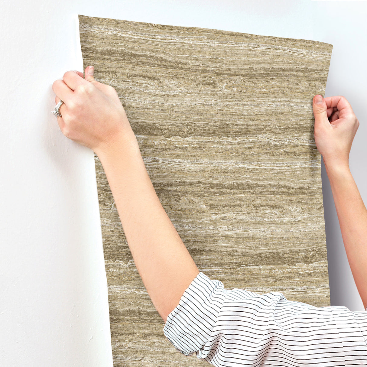 Lyman Neutral by Chris Loves Julia Striated Wallpaper – A-Street Prints 4173-27665