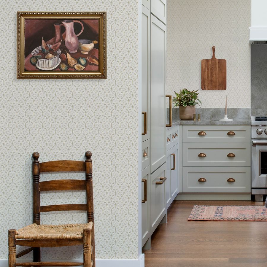 Tillie Neutral by Chris Loves Julia Diamond Floral Wallpaper – A-Street Prints 4173-27669