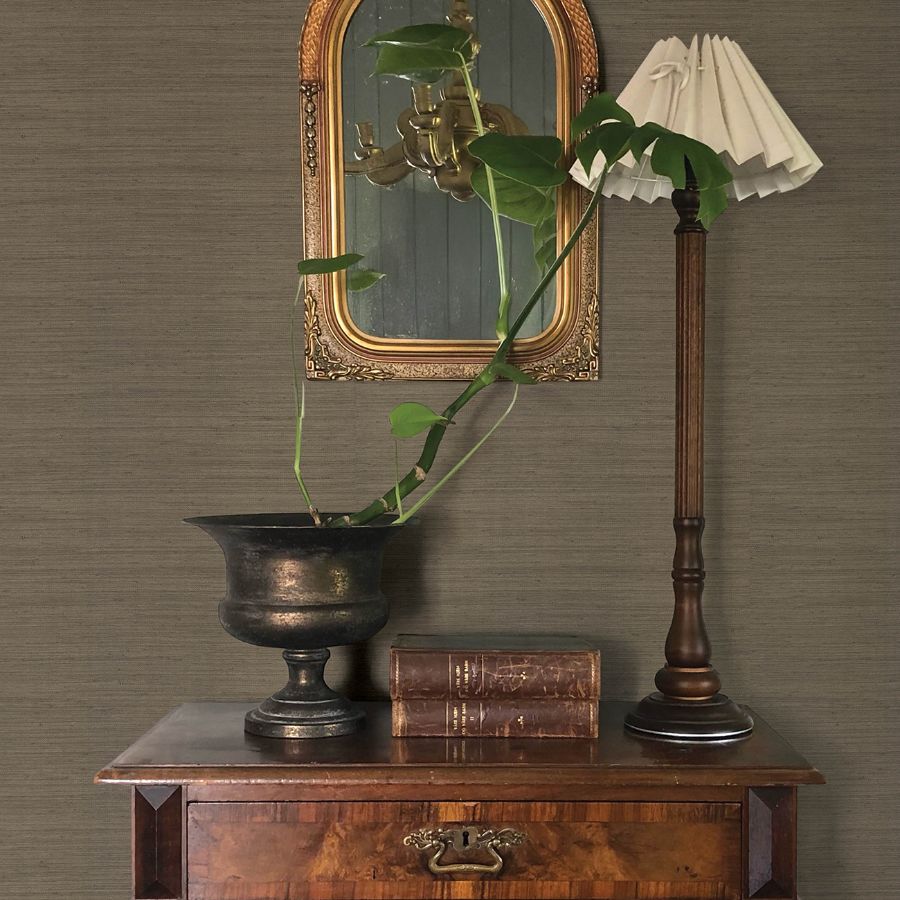 Mycroft Sterling by Chris Loves Julia Grasscloth Wallpaper – A-Street Prints 4173-82101