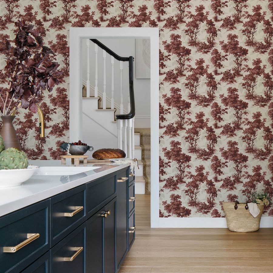 Sainsbury Ruby by Chris Loves Julia Forest Wallpaper – A-Street Prints 4173-82106