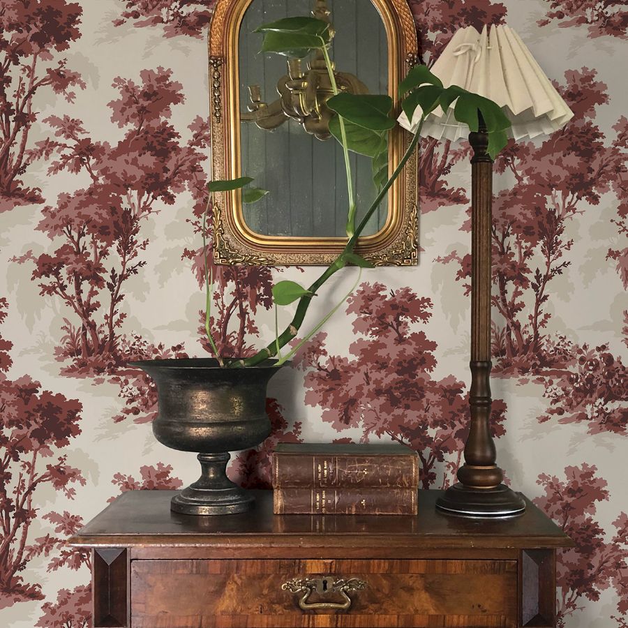 Sainsbury Ruby by Chris Loves Julia Forest Wallpaper – A-Street Prints 4173-82106