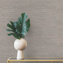 Winn Dark Brown by Warner Faux Grasscloth Wallpaper – Brewster 4174-4600